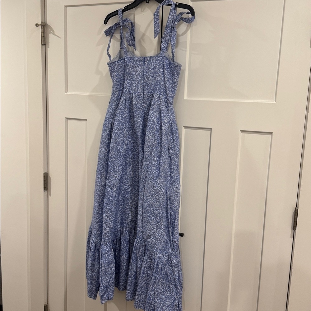Johnathan Simkhai Georgia Bustier Midi Dress, $495 Retail, Blue Floral, Small - Picture 7 of 8